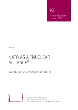 NATO as a "Nuclear Alliance": Background and contemporary issues