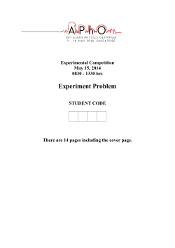 Experiment Problem