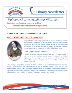 TODAY A READER, TOMORROW A LEADER WHO IS MARGARET