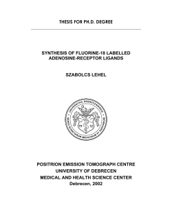 synthesis of fluorine-18 labelled adenosine-receptor l