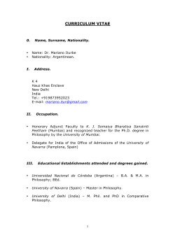 curriculum vitae - Universidad de Navarra