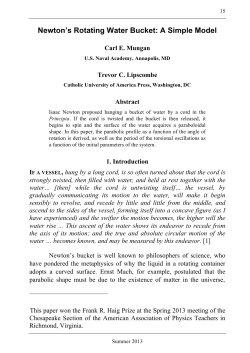 Newton`s Rotating Water Bucket: A Simple Model