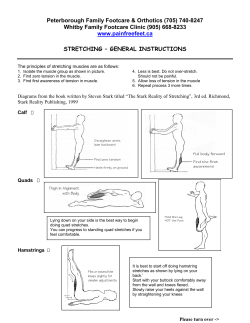 Lower Extremity Stretching Exercises