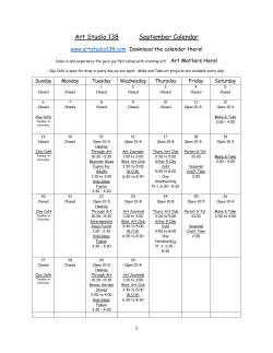 Art Studio 138 September Calendar