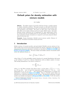 priors for density estimation with mixture models