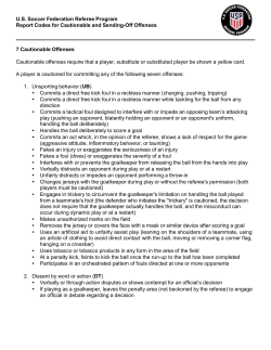Cautionable and Sending-Off Offenses