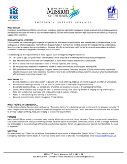 ESS Volunteer Information Sheet
