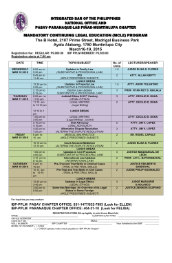 mandatory continuing legal education (mcle) program - IBP-PPLM