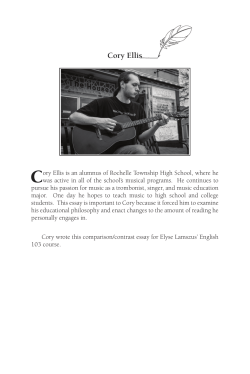 Cory Ellis - NIU English Department