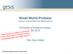02 Small World Problem