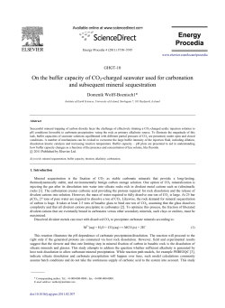 On the buffer capacity of CO2-charged seawater used for