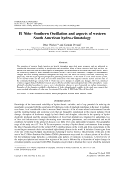 El Ni&tilde;no&ndash;Southern Oscillation and aspects of western South