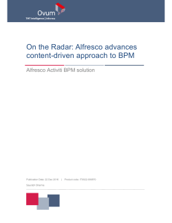 On the Radar: Alfresco advances content