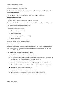 Sociogram observation guidelines and template