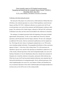 Sampling and identifying the centipede fauna of Israel
