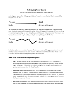 Achieving Your Goals Present Goal State Accomplishment Present