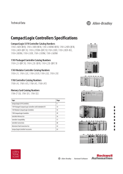 1769-TD005H-EN-P, CompactLogix Controllers Specifications