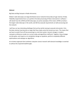 Abstract Big Data and Big Compute in Radio Astronomy Modern