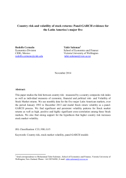 Country risk and volatility of stock returns: Panel