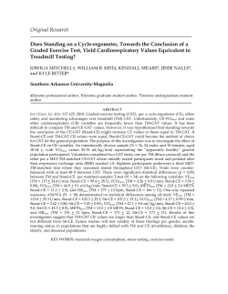 Does Standing on a Cycle-ergometer, Towards the Conclusion of a
