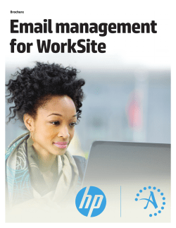 Email management for WorkSite - HP Autonomy brochure