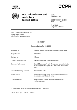 International covenant on civil and political rights