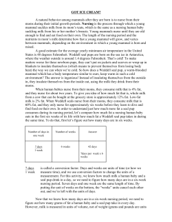 Fat Intake/Got Ice Cream?