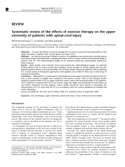 REVIEW Systematic review of the effects of exercise