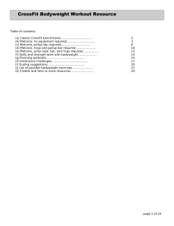 CrossFit Bodyweight Workout Resource