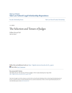 The Selection and Tenure of Judges