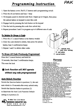 Programming Instruction