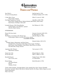 Dreams and Visions - Harmonium Choral Society