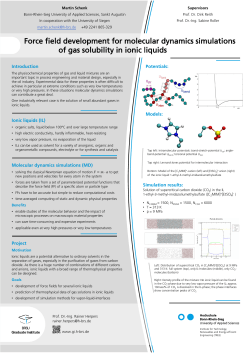 Force field development for molecular dynamics simulations of gas