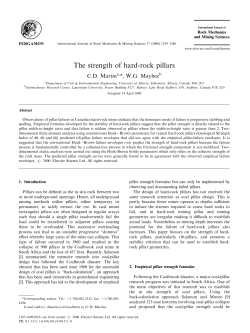 The strength of hard-rock pillars