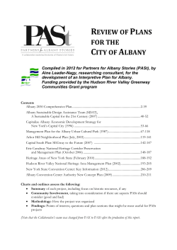 review of plans for the city of albany