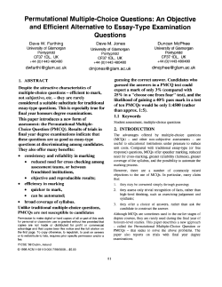 Permutational Multiple-Choice Questions: An Objective and Efficient