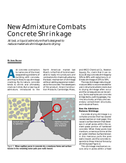 New Admixture Combats Concrete Shrinkage