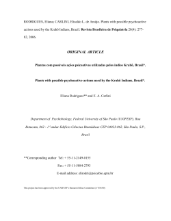 Plants with possible psychoactive action used by the