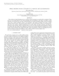 SPIRAL BENDING WAVES LAUNCHED AT A VERTICAL SECULAR