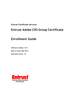 Entrust Certificate Services Adobe CDS Group Certificate Enrollment
