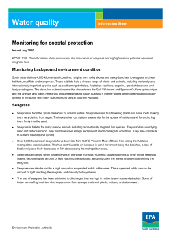 Monitoring for coastal protection
