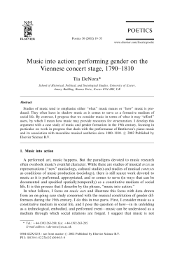 Music into action: performing gender on the Viennese