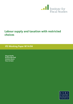 Labour supply and taxation with restricted choices