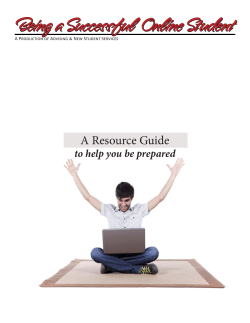 Being a Successful Online Student