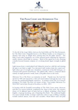 The Palm Court and Afternoon Tea