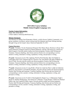 Syllabus - Catholic East Elementary