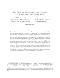 Trade Shocks and pro-Democracy Mass Movements