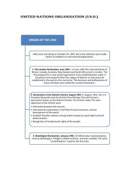 united nations organisation (uno) origin of the uno