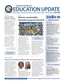 education update - Hawaii State Department of Education