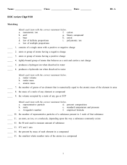 EOC Review IV chpts 9,10